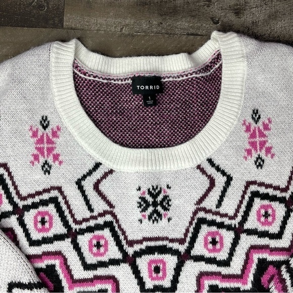 Torrid Pullover Drop Sleeve Crew Neck Sweater size 1 - Picture 8 of 16